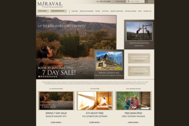 Miraval Resort & Spa A screenshot of the Miraval Resort & Spa website