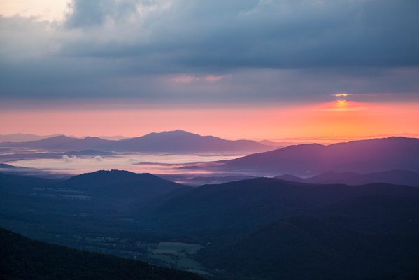 Sunrise over the mountains