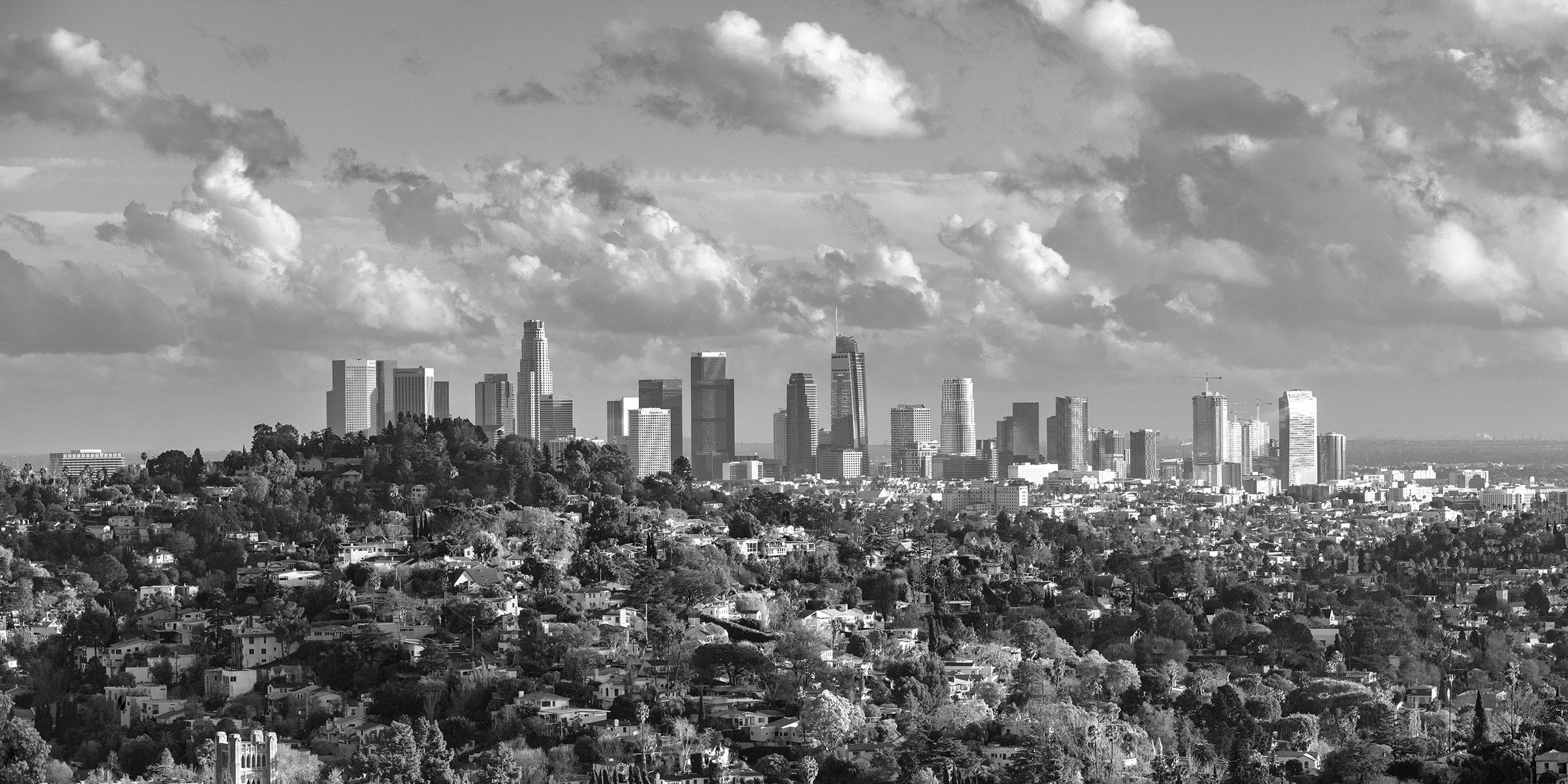 A city skyline view of Los Angeles