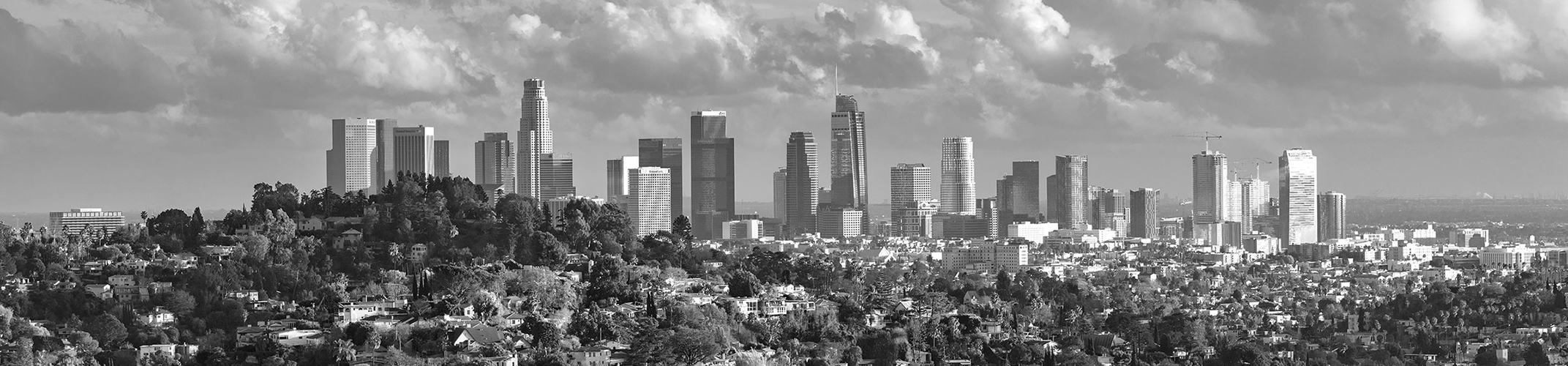 A city skyline view of Los Angeles
