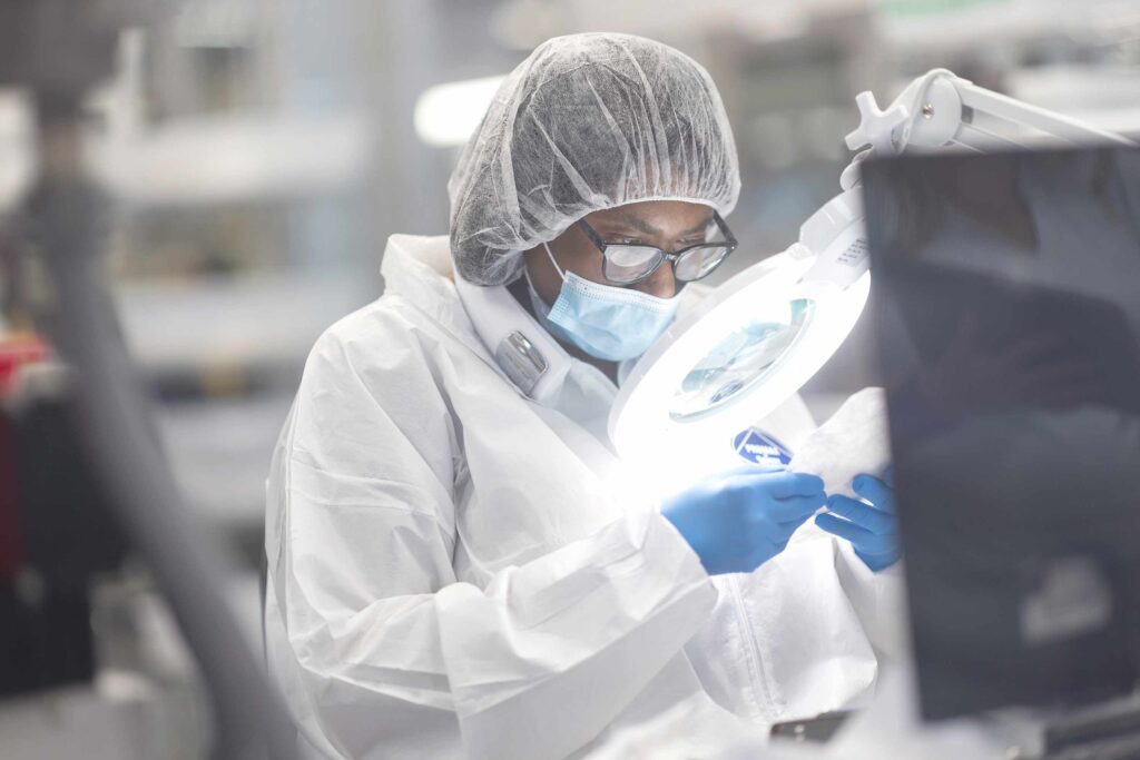 Professional industrial manufacturing photography by Brett Winter Lemon for a Virginia medical technology company in the Roanoke-Richmond corridor.