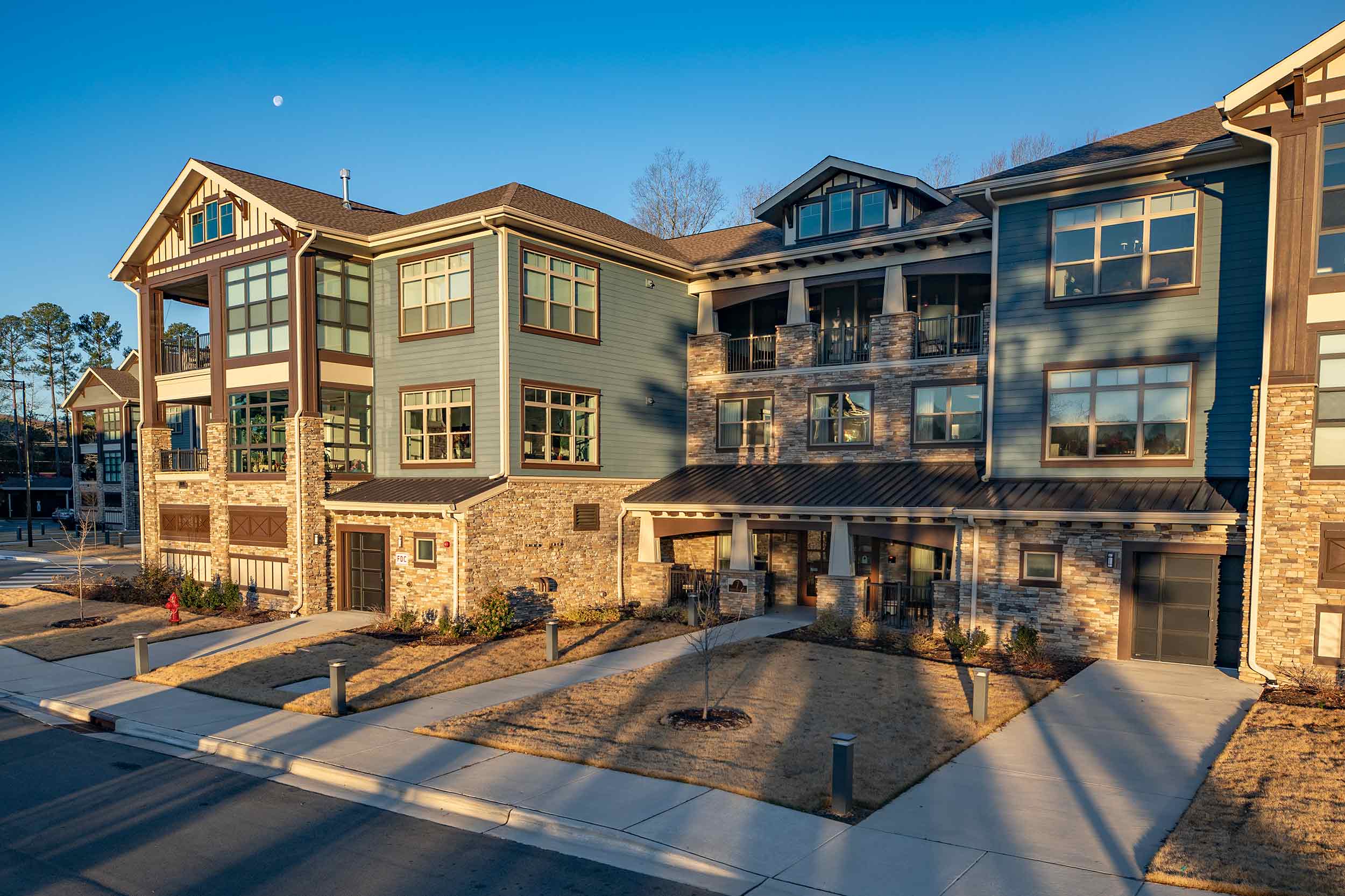 Exterior architectural photography of Carolina Meadows for SFCS Architects