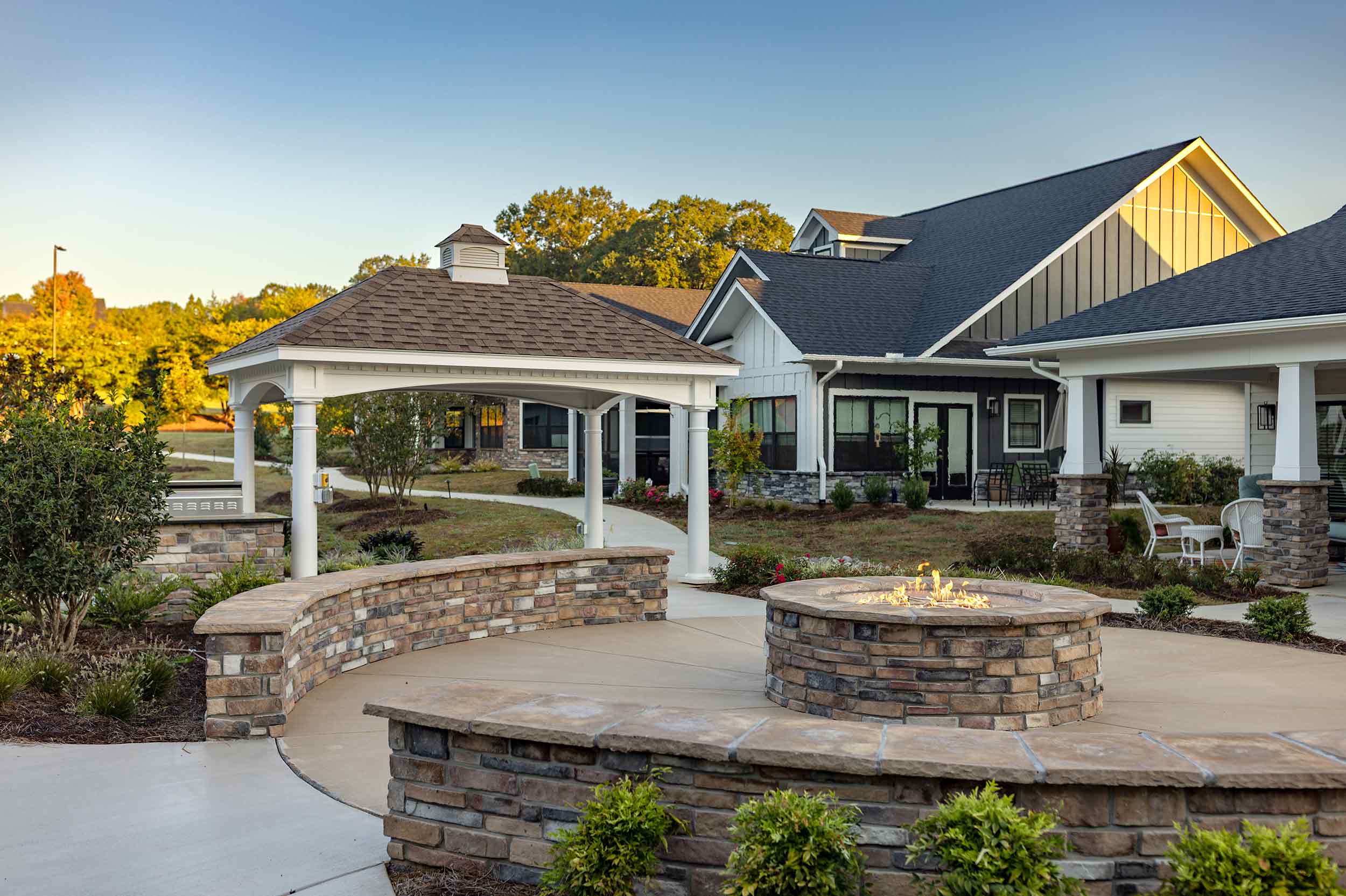 Taylor Glen senior living courtyard designed by SFCS Architects